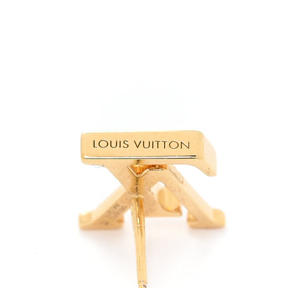 Louis Vuitton Metal LV Iconic Earrings Gold 4 of 7