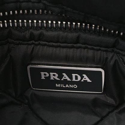 Prada Tessuto Nylon Bomber Sound Chain Flap Shoulder Bag Black 6 of 10