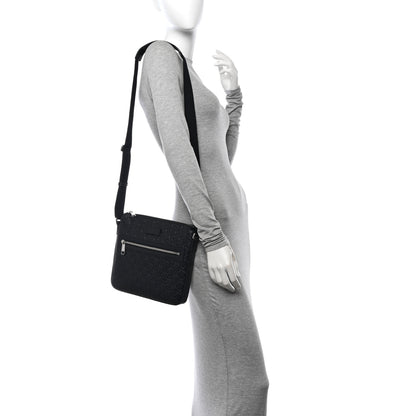 Gucci Guccissima Signature Small Messenger Bag Black 2 of 12
