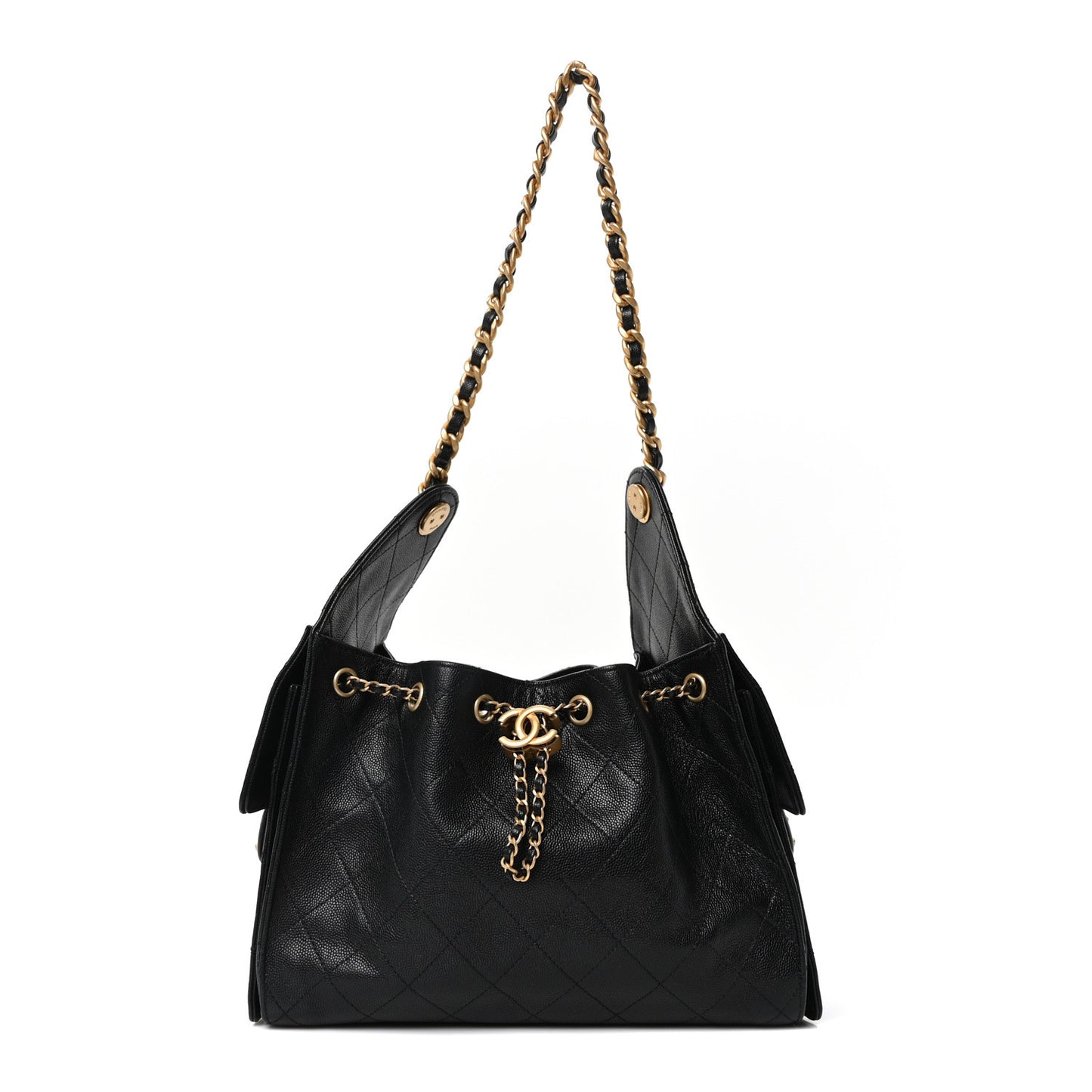Caviar Quilted Small Chanel 25 Handbag Black