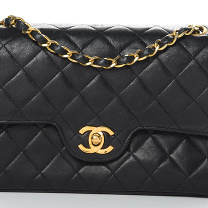 Chanel Lambskin Quilted Small Double Flap Black 9 of 19