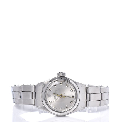 Rolex Stainless Steel 25mm Oyster Perpetual Watch Silver 6618 3 of 8
