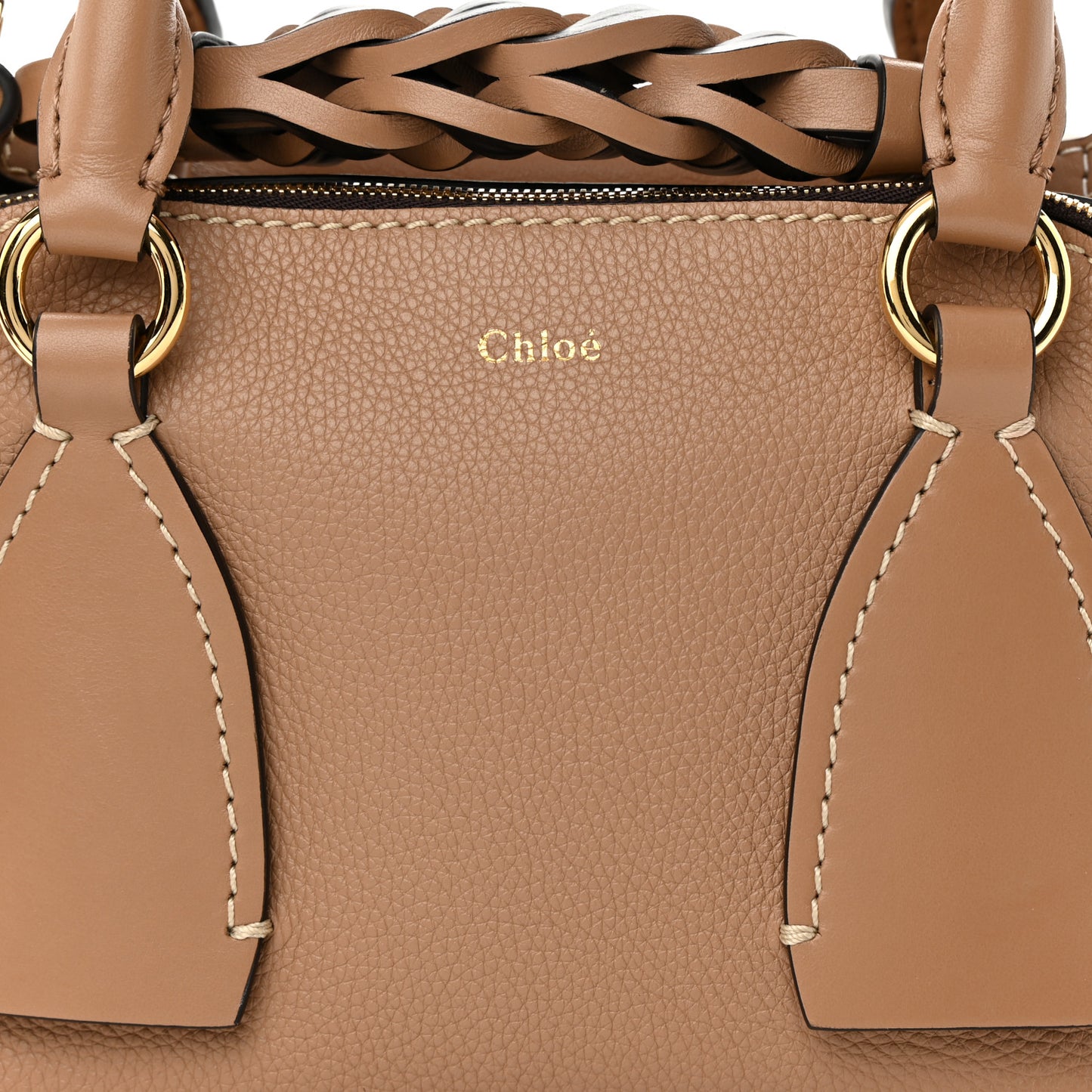 Calfskin Small Daria Cement Brown