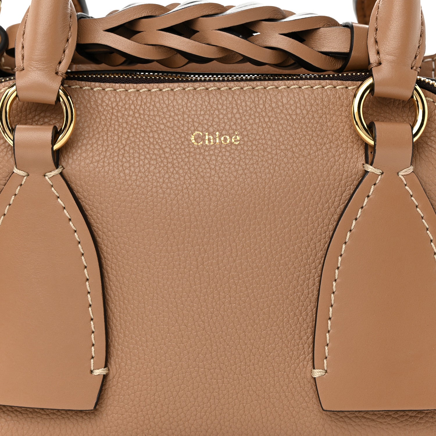 Chloe Calfskin Small Daria Cement Brown 9 of 13