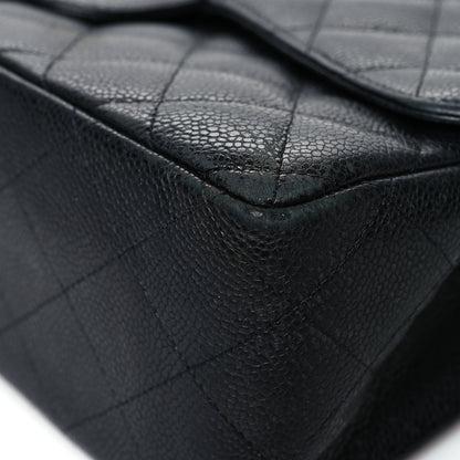 Chanel Caviar Quilted Jumbo Double Flap Black 11 of 16