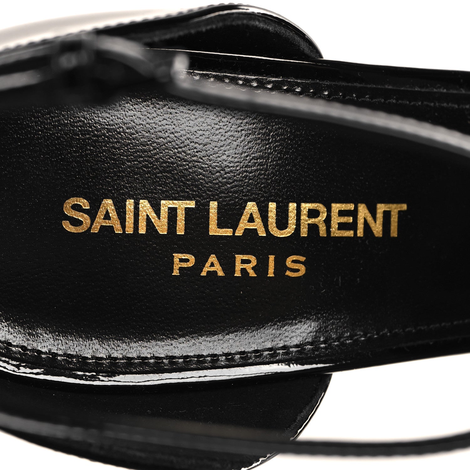 Saint Laurent Patent Calfskin Opyum 85 Sandals 39.5 Black 9 of 10