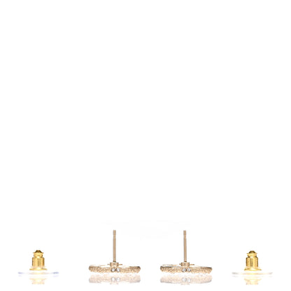 Chanel Pearl CC Earrings Light Gold 3 of 5