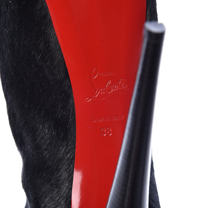 Christian Louboutin Goat Hair Puck 160 Ankle Boots 38 Black 5 of 6