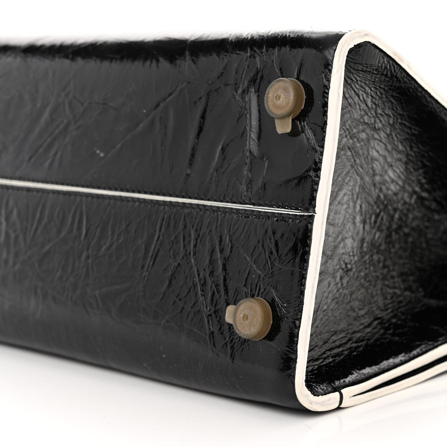 Crinkled Calfskin Medium Diorever Flap Black