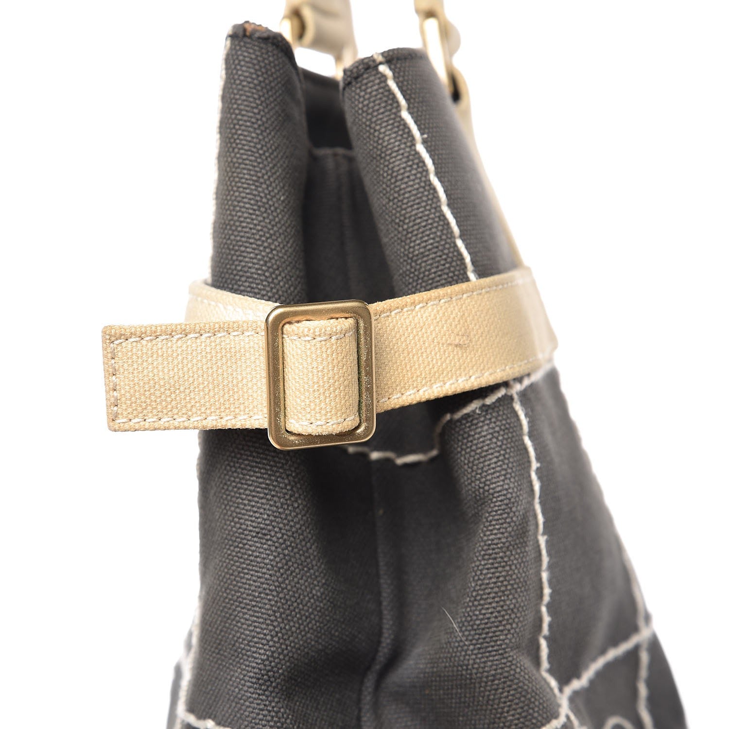 Chanel Canvas Square Stitched CC Tote Bag Black 15 of 15