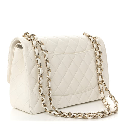 Chanel Caviar Quilted Jumbo Double Flap White 3 of 11