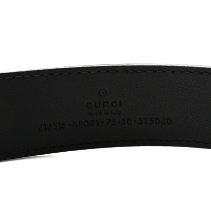 Gucci Calfskin Double G 30mm Belt 75 30 Black 3 of 5
