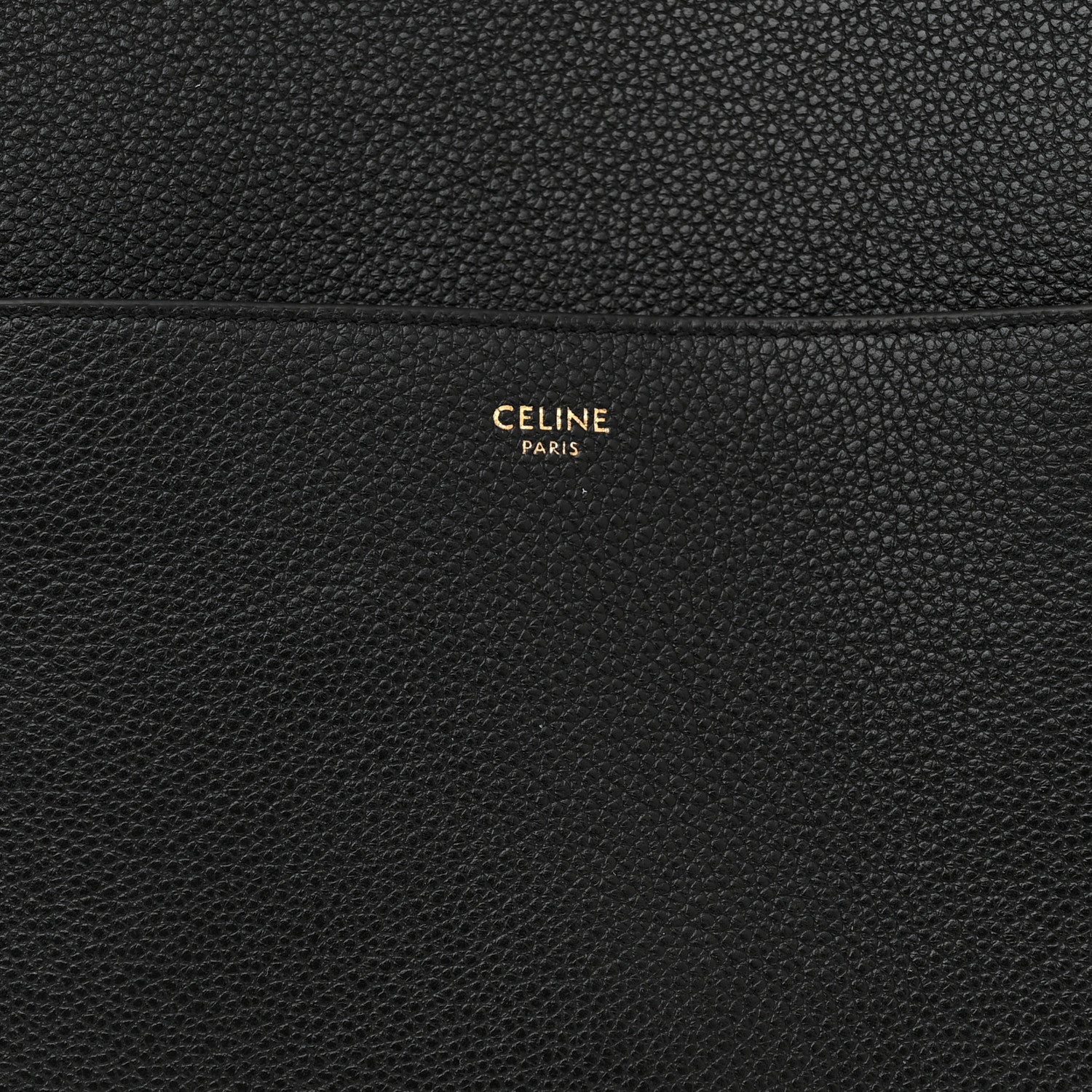 Celine Soft Grained Calfskin Sangle Bucket Bag Black 7 of 9