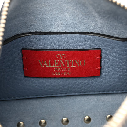 Valentino Garavani Pebbled Calfskin Small Rockstud Flip Lock Shoulder Bag Niagara 6 of 9
