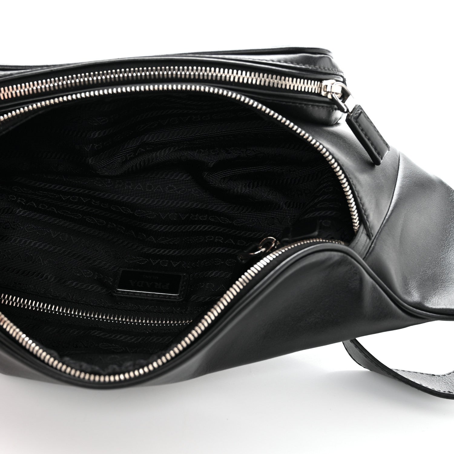Prada Calfskin Belt Bag Black 5 of 11