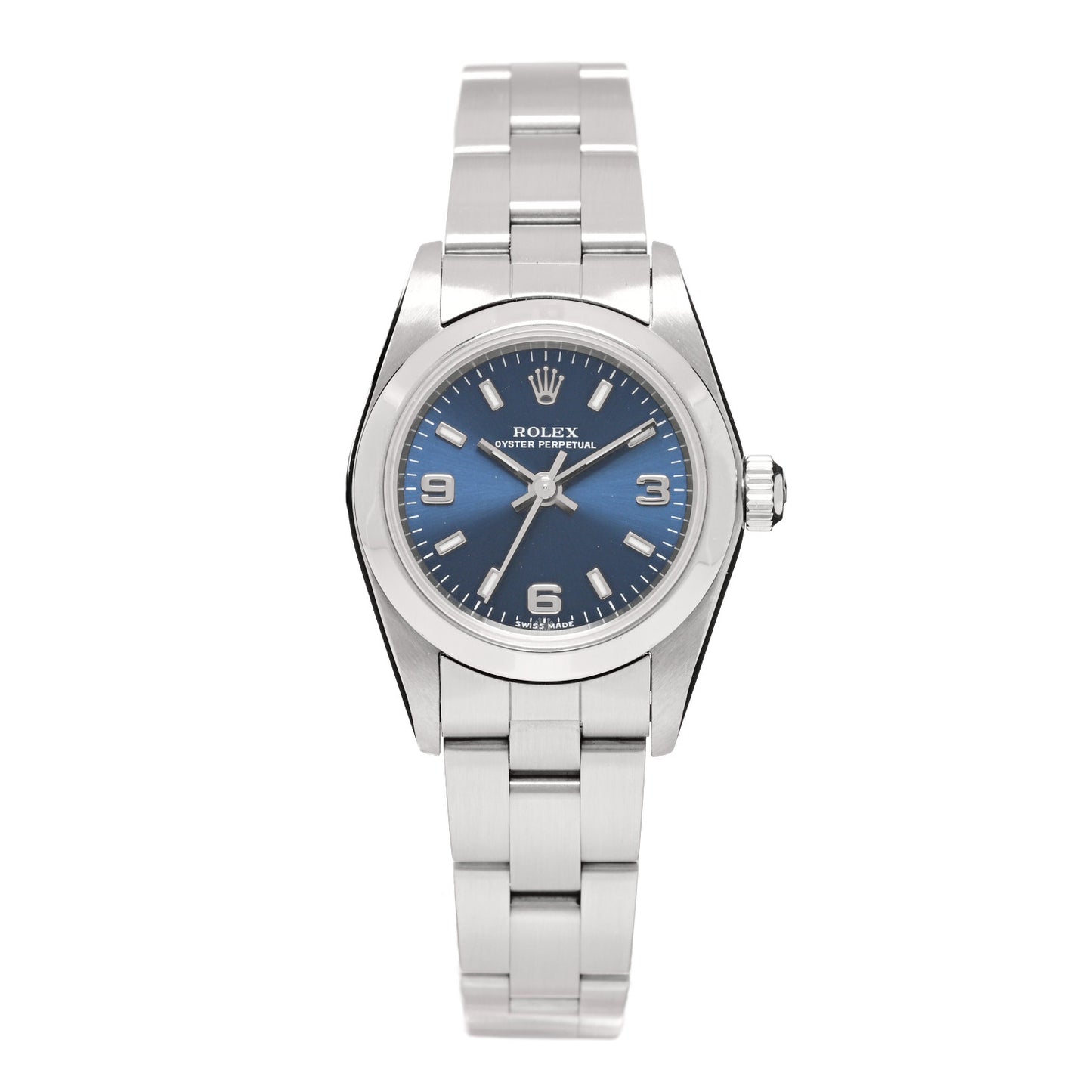 Stainless Steel 24mm Oyster Perpetual Watch Blue