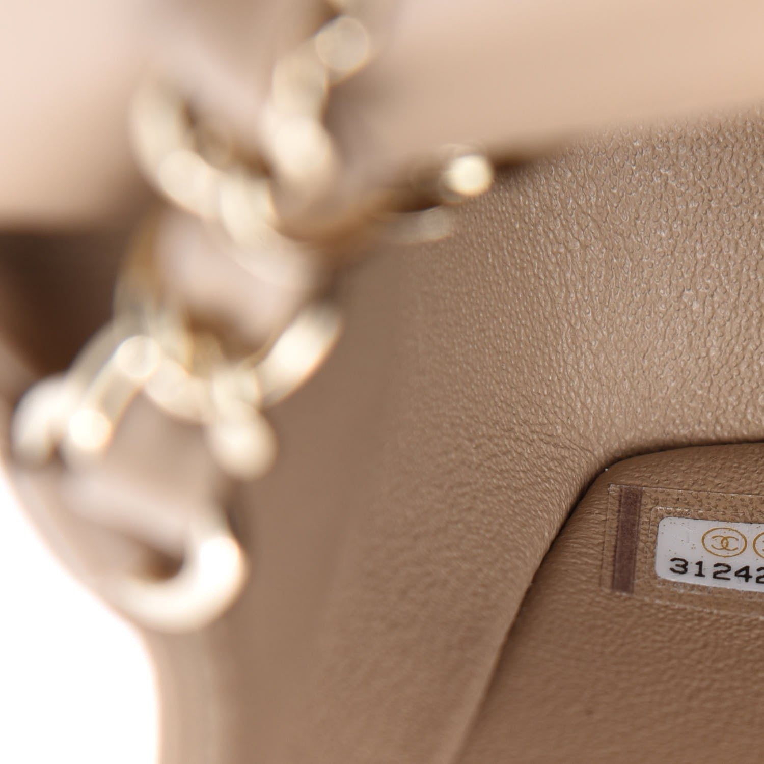Chanel Lambskin Quilted Mini Rectangular Flap Beige 9 of 10