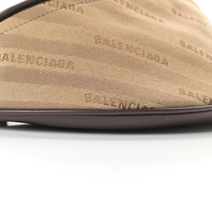 Balenciaga Canvas Jacquard Diagonal Allover Logo XS Souvenir Belt Bag Beige 9 of 11