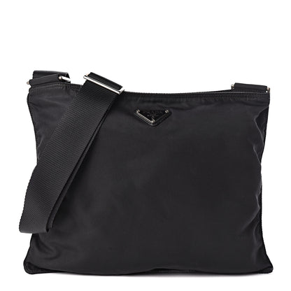 Prada Nylon Flat Messenger Bag Black 1 of 10