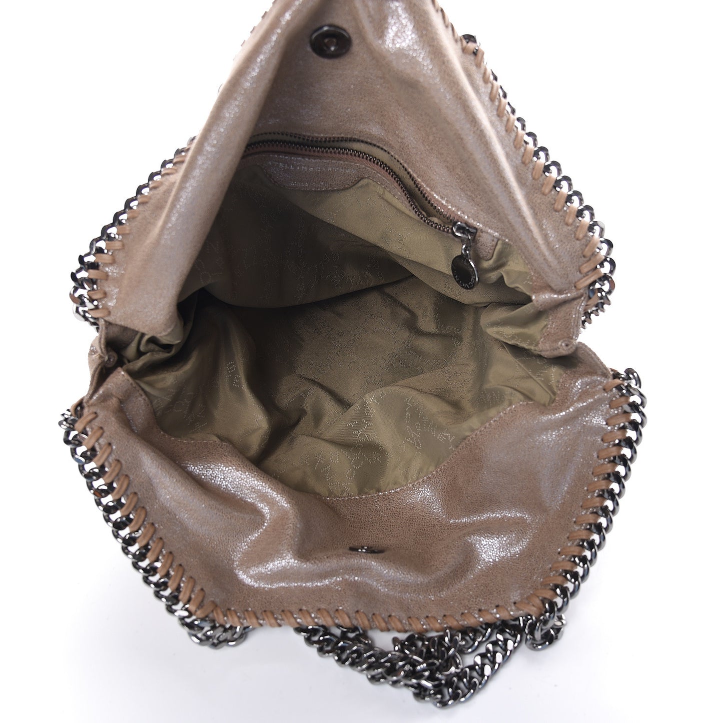 Shaggy Deer Falabella Fold Over Tote Taupe