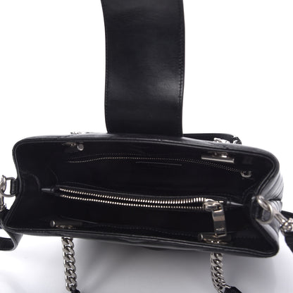 Saint Laurent Calfskin Y Quilted Monogram Small Loulou Shopper Black 5 of 10