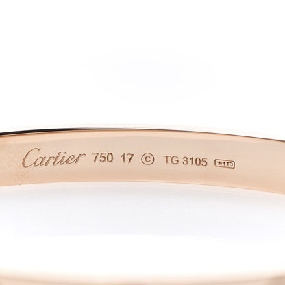 Cartier 18K Pink Gold LOVE Bracelet 17 4 of 8