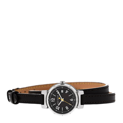 Louis Vuitton Stainless Steel Calfskin 28mm Tambour Triple Wrap Quartz Watch Brown 2 of 5
