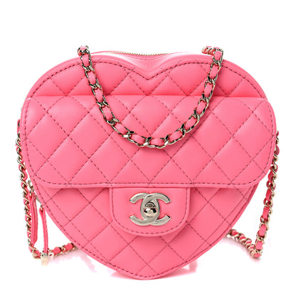 Chanel Lambskin Quilted CC In Love Heart Bag Pink 1 of 11