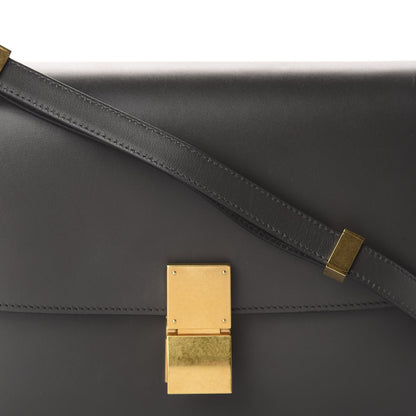Celine Box Calfskin Medium Classic Box Flap Bag Anthracite 10 of 10