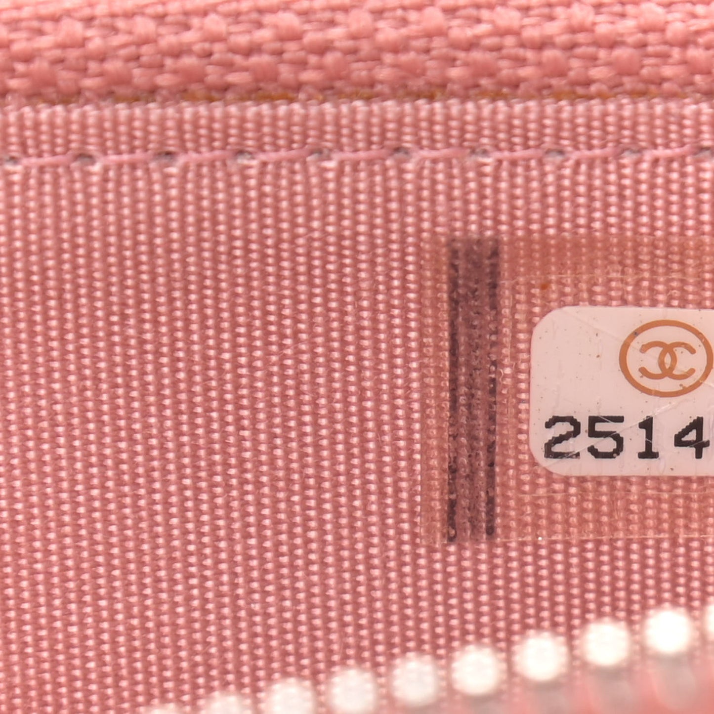 Lurex Canvas Deauville Medium Zip Around Wallet Pink