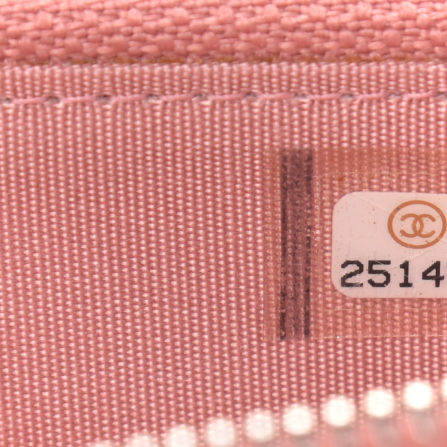 Chanel Lurex Canvas Deauville Medium Zip Around Wallet Pink 8 of 10