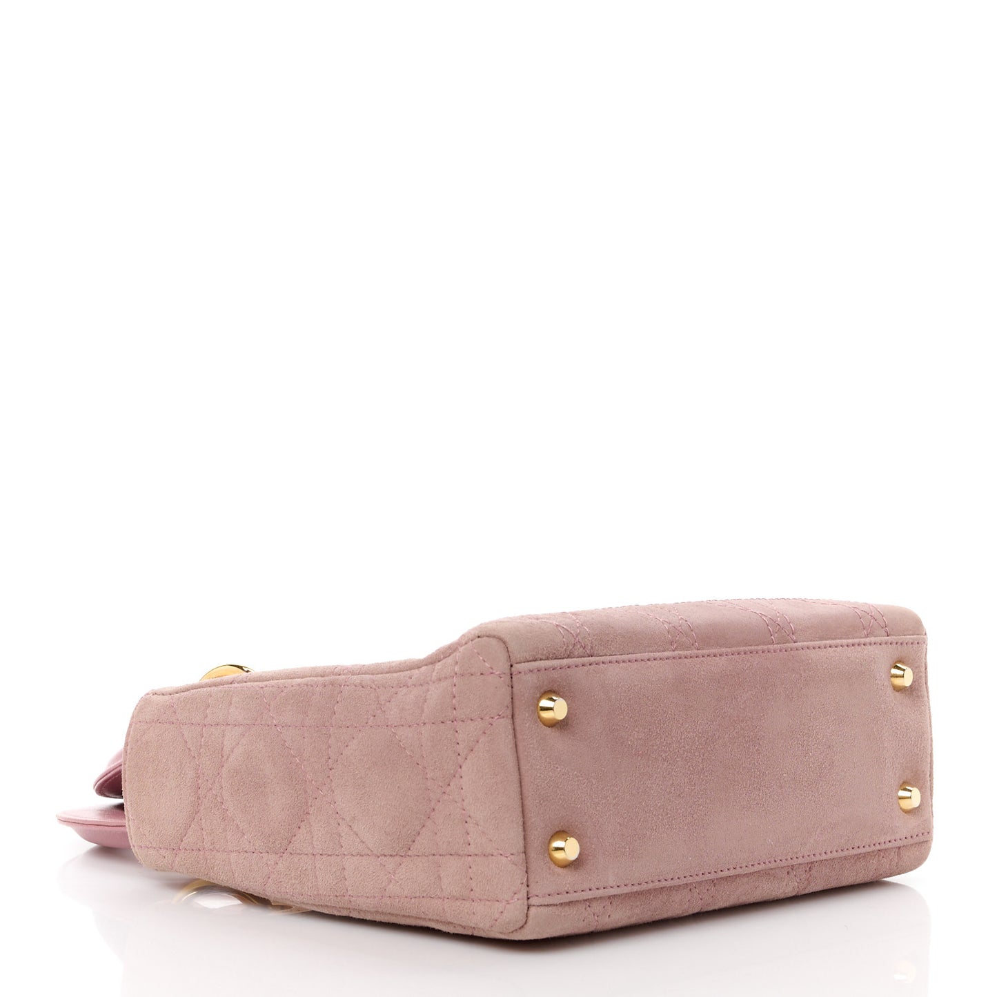 Suede Cannage Mini Lady Dior Pink