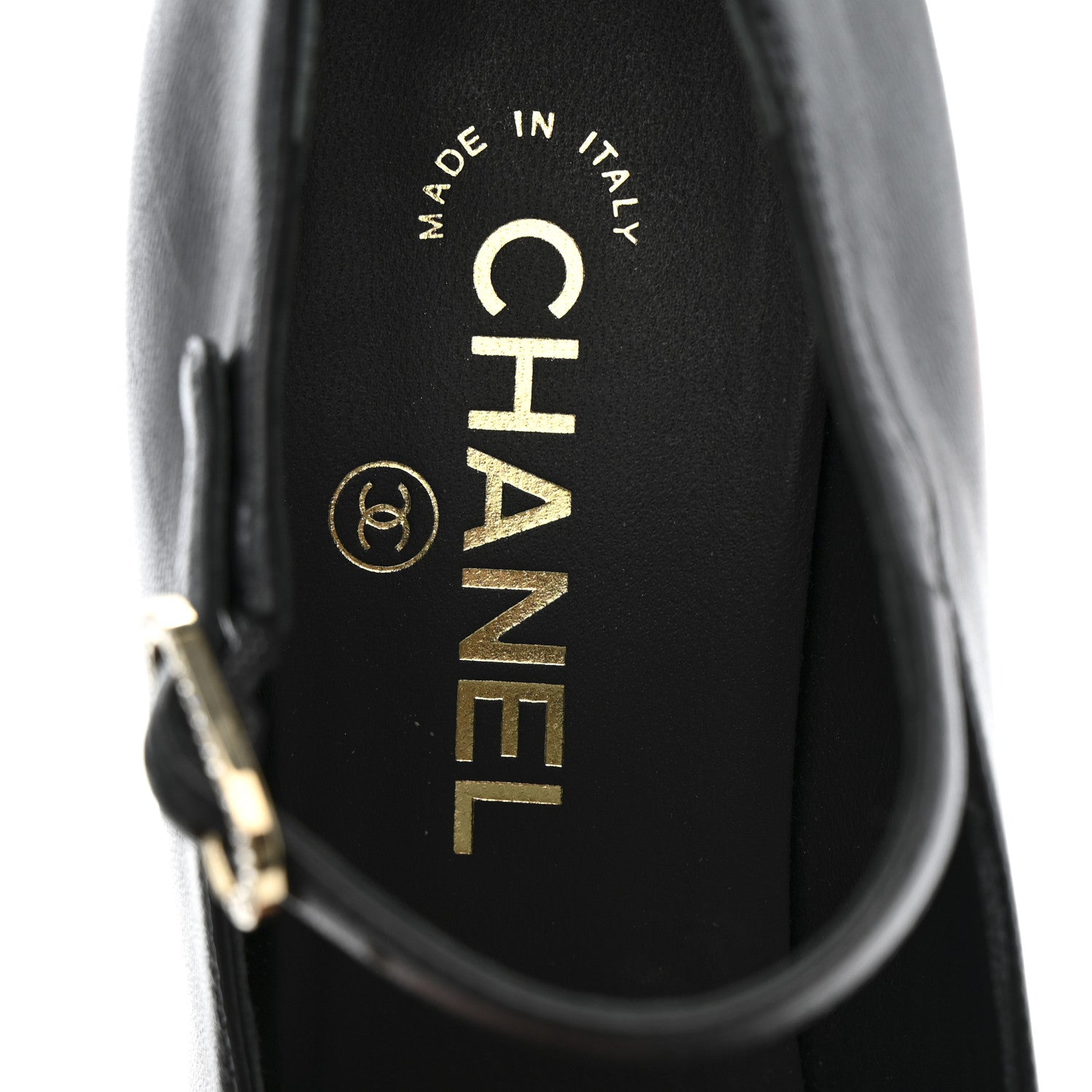 Chanel Lambskin Grosgrain Mary Jane Platform Pumps 38.5 Black 8 of 11