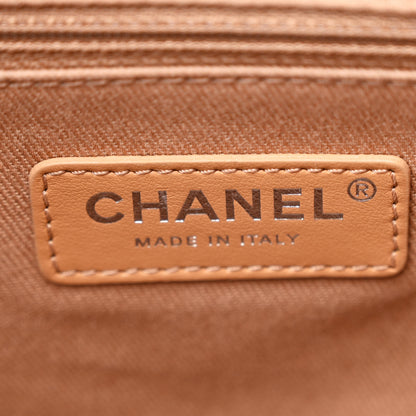 Chanel Canvas Deauville Bowling Bag Beige 6 of 17