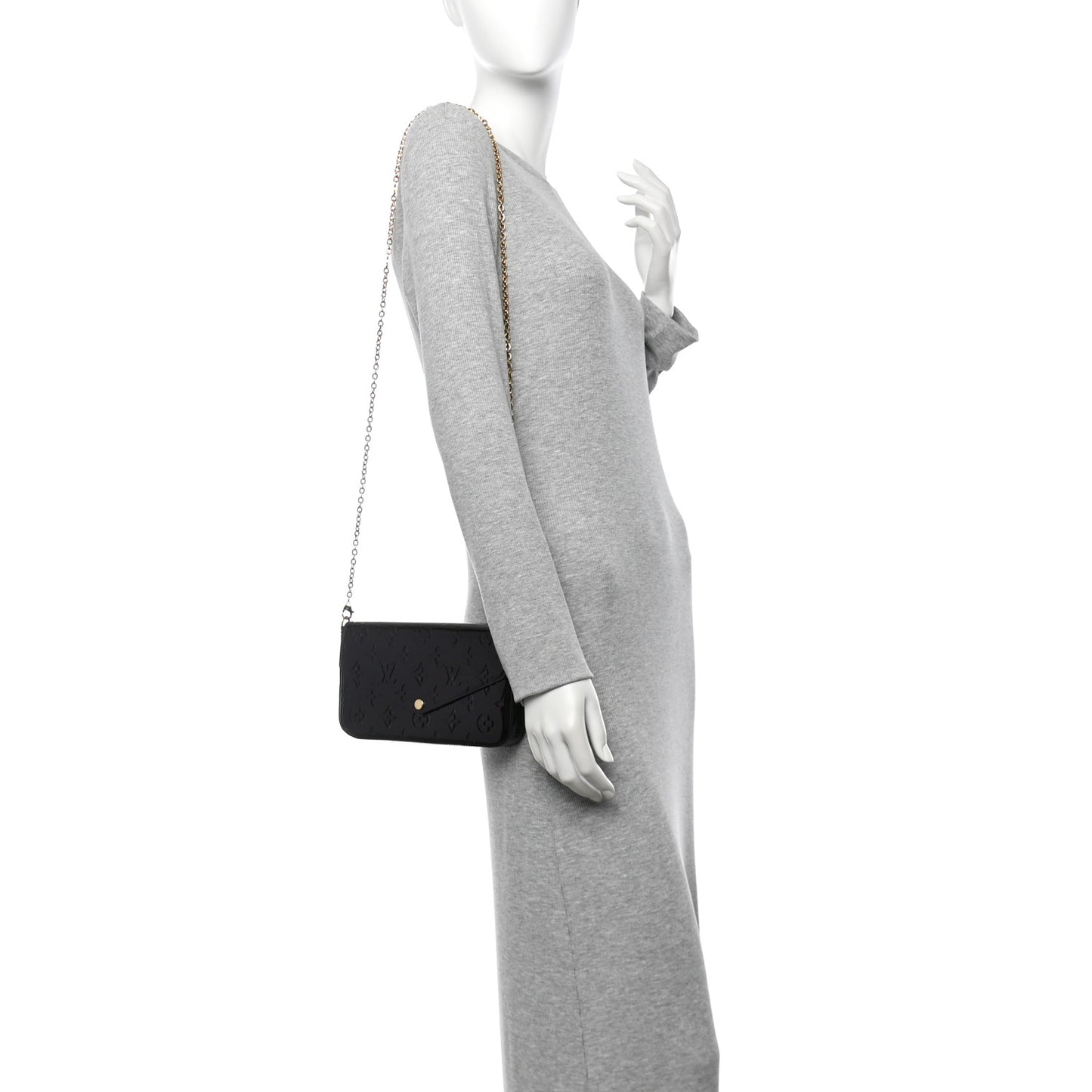 Vernis Pochette Felicie Chain Wallet Amarante