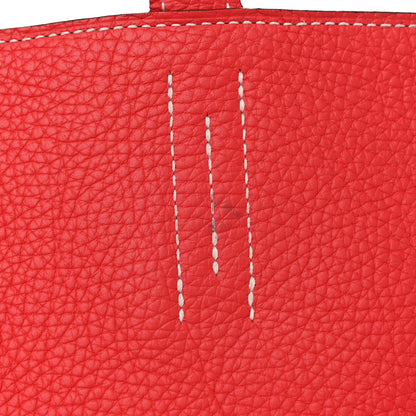 Hermes Taurillon Clemence Double Sens 45 Reversible Tote Rubis Rose Jaipur 16 of 17