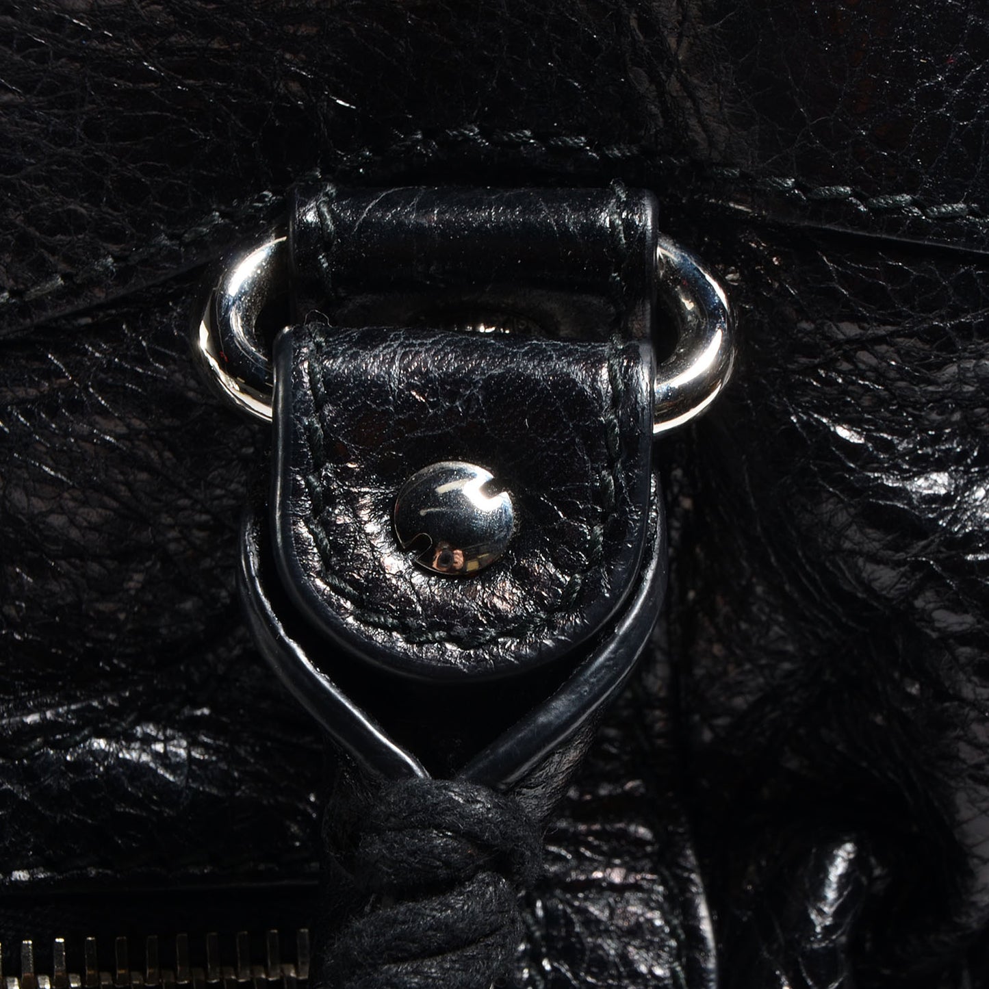 Agneau Giant 12 Silver Hardware Town Black