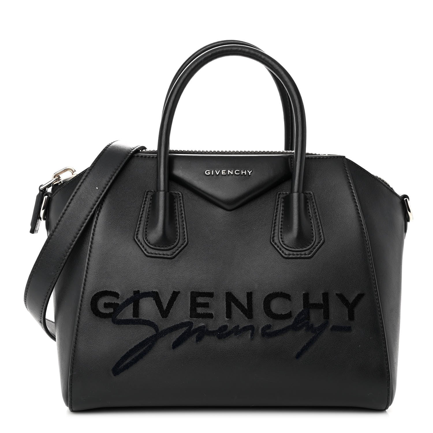 Givenchy Calfskin Signature Logo Small Antigona Black 1 of 16