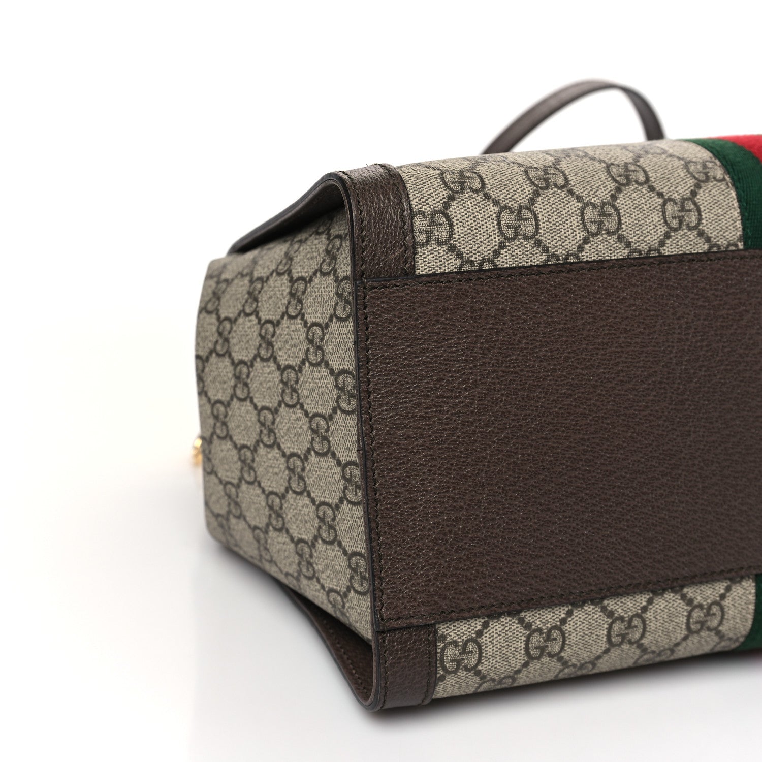 Gucci GG Supreme Monogram Web Medium Ophidia Tote Bag Brown 8 of 9
