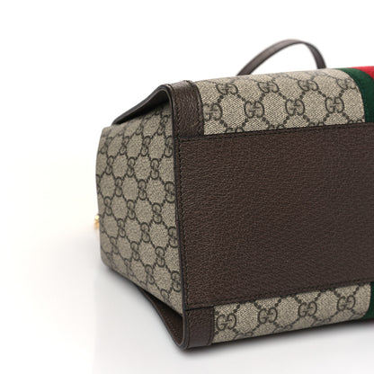 Gucci GG Supreme Monogram Web Medium Ophidia Tote Bag Brown 8 of 9