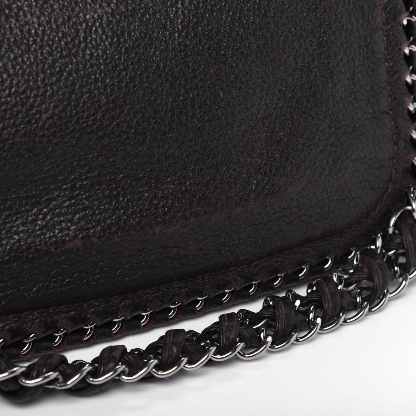 Metallic Deerskin Luxe Ligne Flap Black