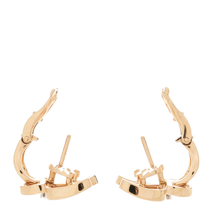 Van Cleef & Arpels 18K Rose White Gold Diamond Mother of Pearl Two Butterfly Earrings 3 of 4