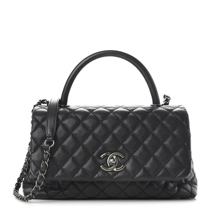 Chanel Caviar Quilted Small Coco Handle Flap Black 1 of 10