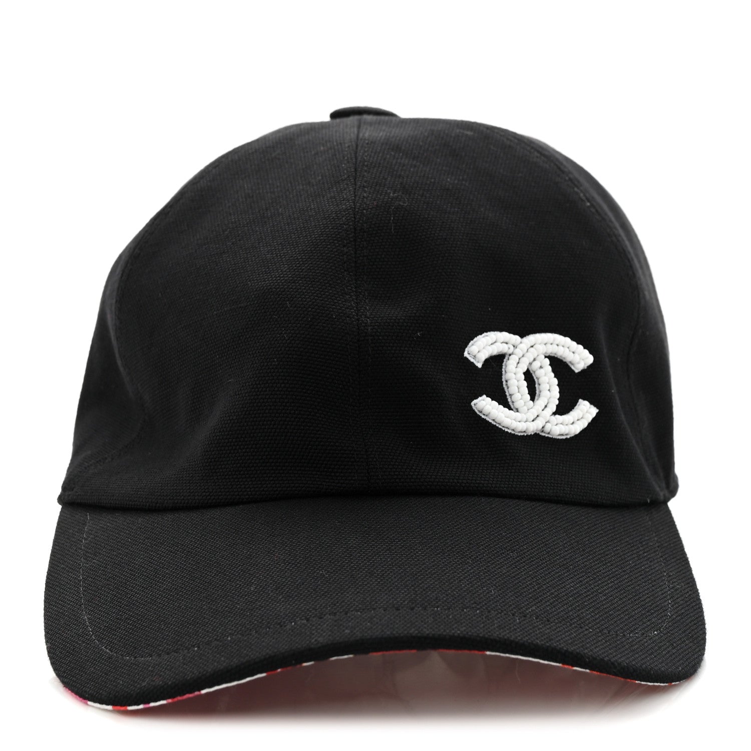 Chanel Cotton Beaded CC Cap Hat Black 3 of 8