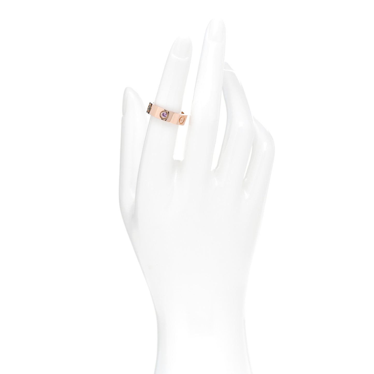 18K Pink Gold Pink Sapphire 5.5mm LOVE Ring 51 5.75