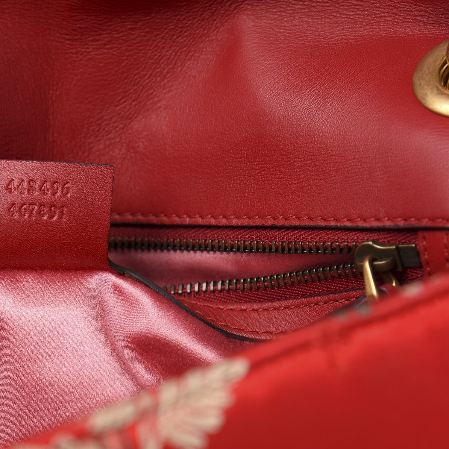 Gucci Jacquard Matelasse Floral Medium GG Marmont Shoulder Bag Red 7 of 15