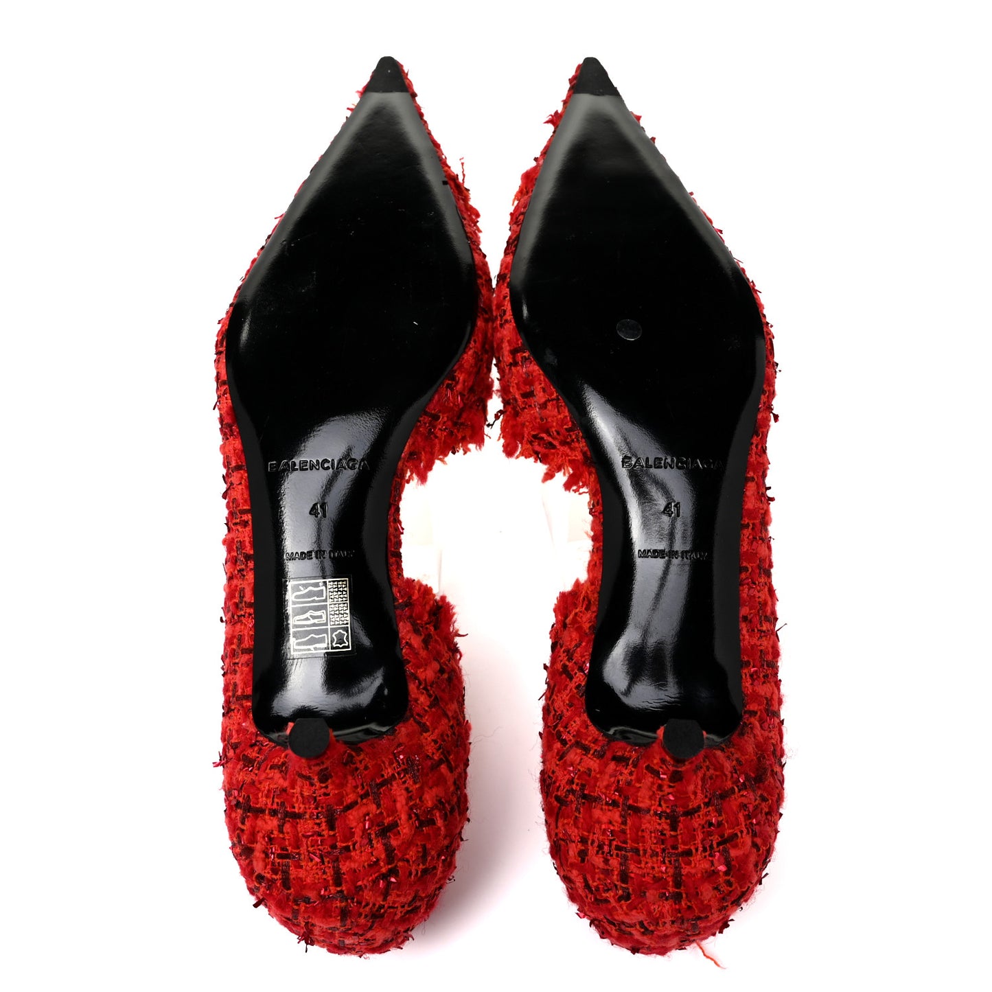 Tweed Point Toe Pumps 41 Crimson Red
