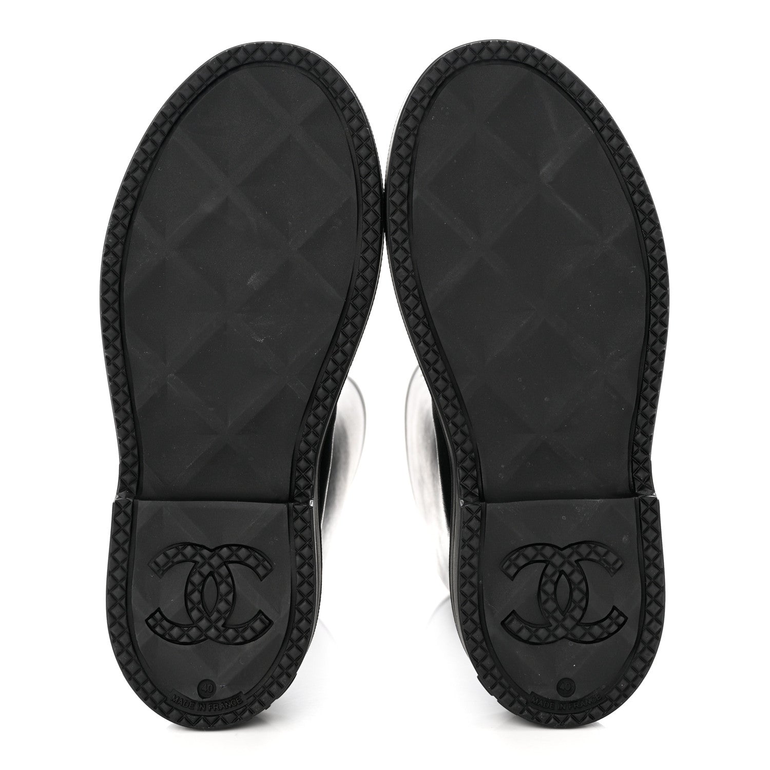 Chanel Caoutchouk CC High Boots 40 Black 5 of 8