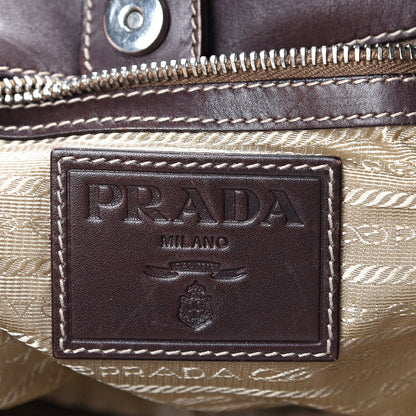 Prada Jacquard Logo Hobo Corda Bruciato 5 of 18