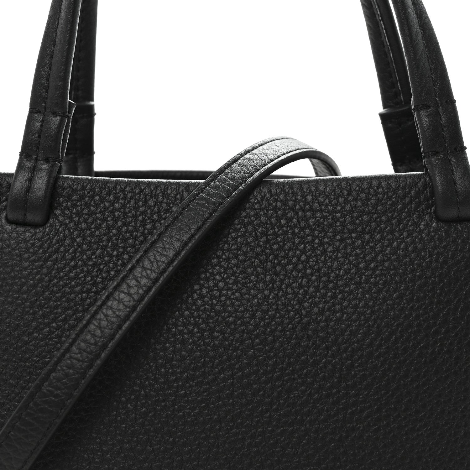 The Row Grained Calfskin Small Park Tote Black 6 of 9